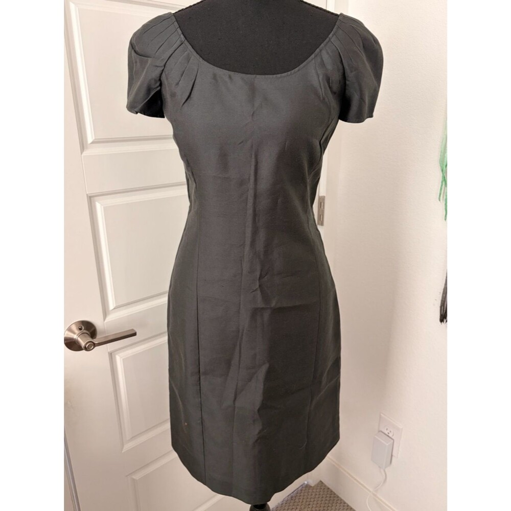 Armani Collezioni Black Scoop Neck Midi Dress